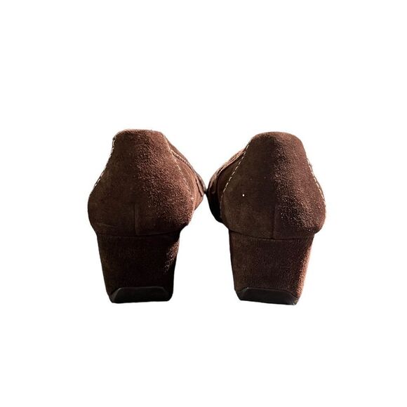 Marc Fisher brown leather wedges. Size 5 - Picture 9 of 9
